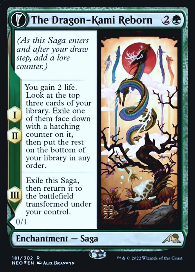 The Dragon-Kami Reborn // Dragon-Kami's Egg [Kamigawa: Neon Dynasty Prerelease Promos] Magic: The Gathering
