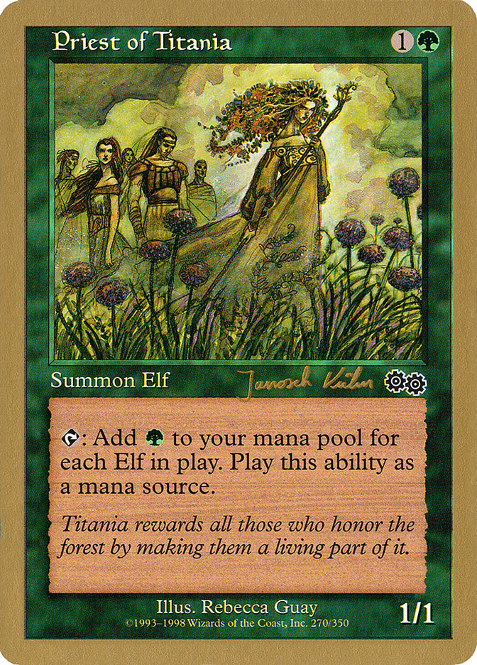 Priest of Titania (Janosch Kuhn) [World Championship Decks 2000] Magic: The Gathering
