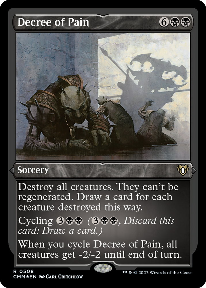 Decree of Pain (Foil Etched) [Commander Masters] Magic: The Gathering