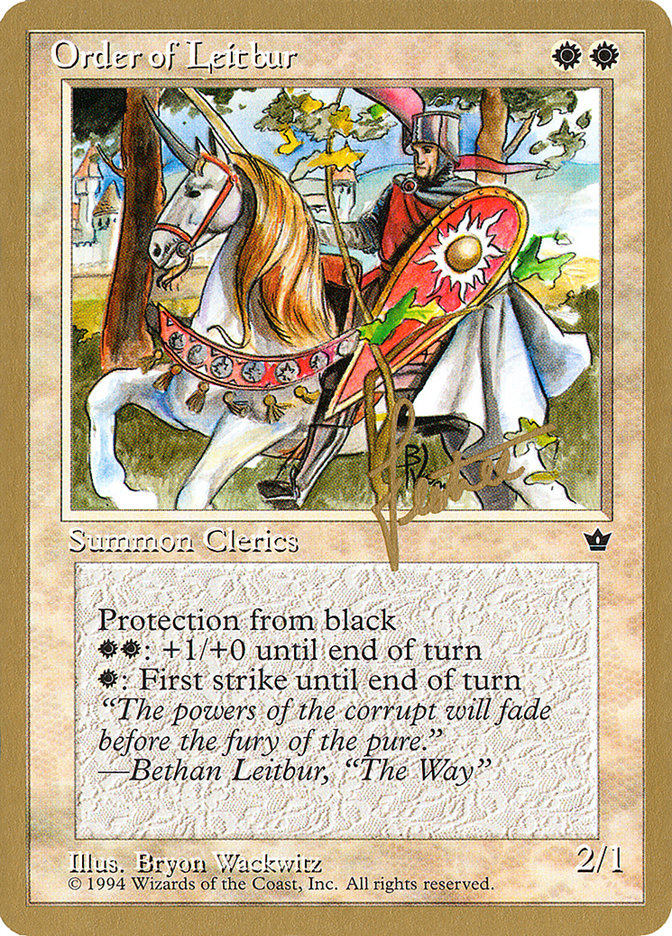 Order of Leitbur (Male) (Bertrand Lestree) [Pro Tour Collector Set] Magic: The Gathering