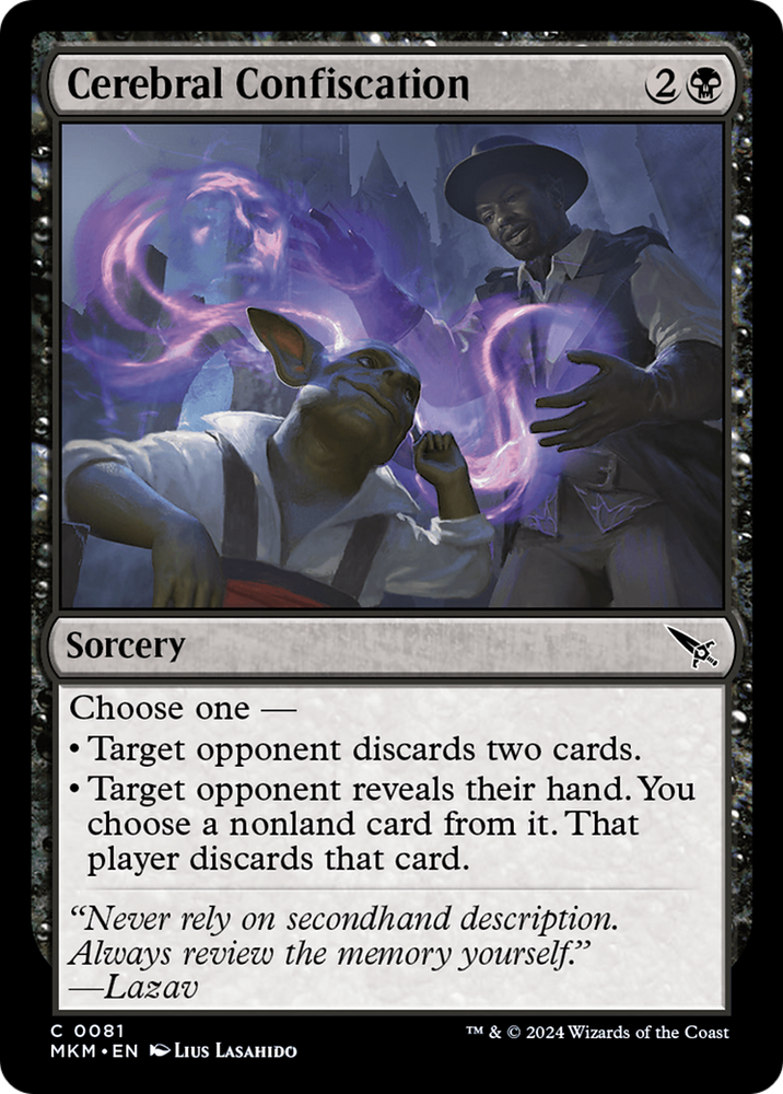 Cerebral Confiscation [Murders at Karlov Manor] Magic: The Gathering