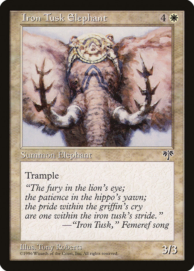Iron Tusk Elephant [Mirage] Magic: The Gathering