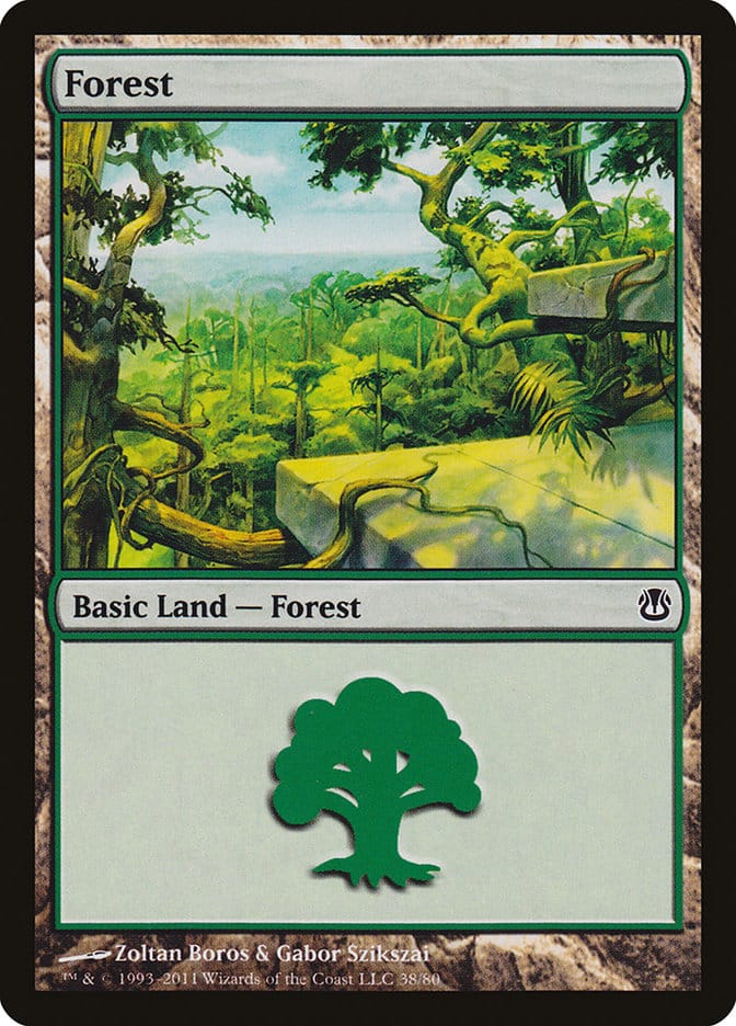 Forest (38) [Duel Decks: Ajani vs. Nicol Bolas] Magic: The Gathering