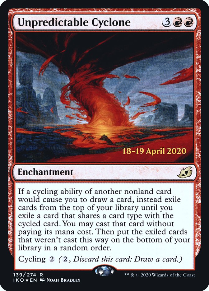 Unpredictable Cyclone [Ikoria: Lair of Behemoths Prerelease Promos] Magic: The Gathering