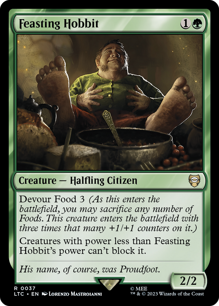 Feasting Hobbit [The Lord of the Rings: Tales of Middle-Earth Commander] Magic: The Gathering