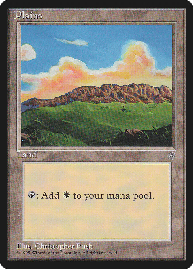 Plains (Eyes Bottom Left) [Ice Age] Magic: The Gathering