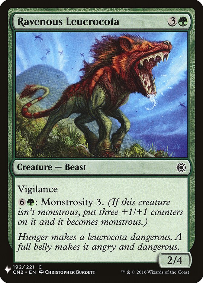 Ravenous Leucrocota [Mystery Booster] Magic: The Gathering