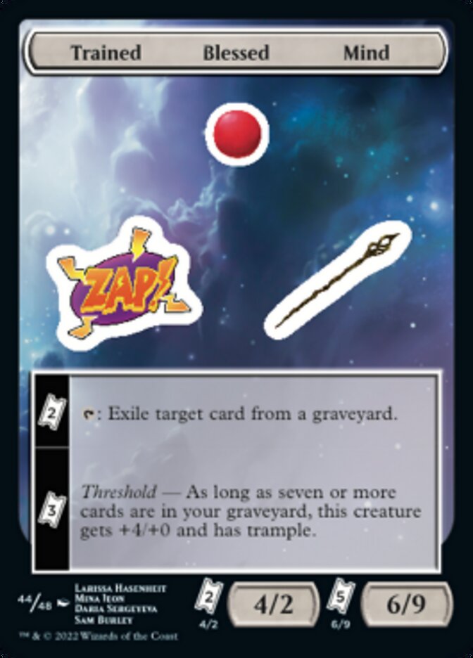 Trained Blessed Mind [Unfinity Stickers] Magic: The Gathering