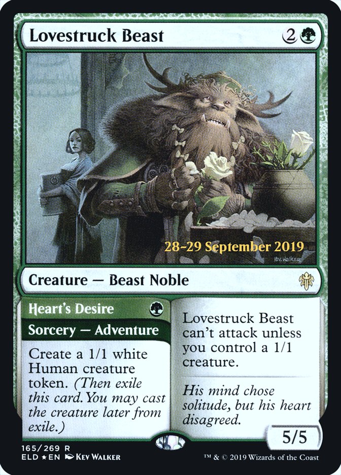 Lovestruck Beast // Heart's Desire [Throne of Eldraine Prerelease Promos] Magic: The Gathering