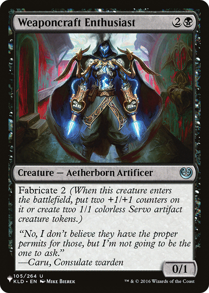 Weaponcraft Enthusiast [The List] Magic: The Gathering