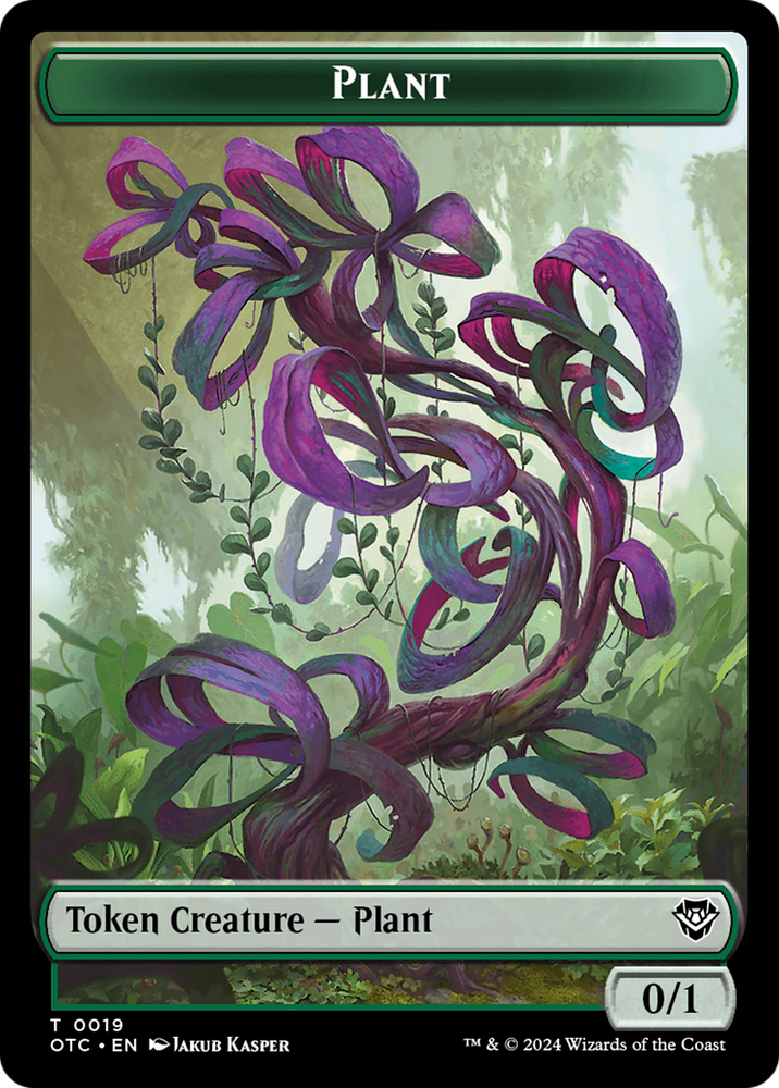 Plant Warrior // Plant Double-Sided Token [Outlaws of Thunder Junction Commander Tokens] Magic: The Gathering