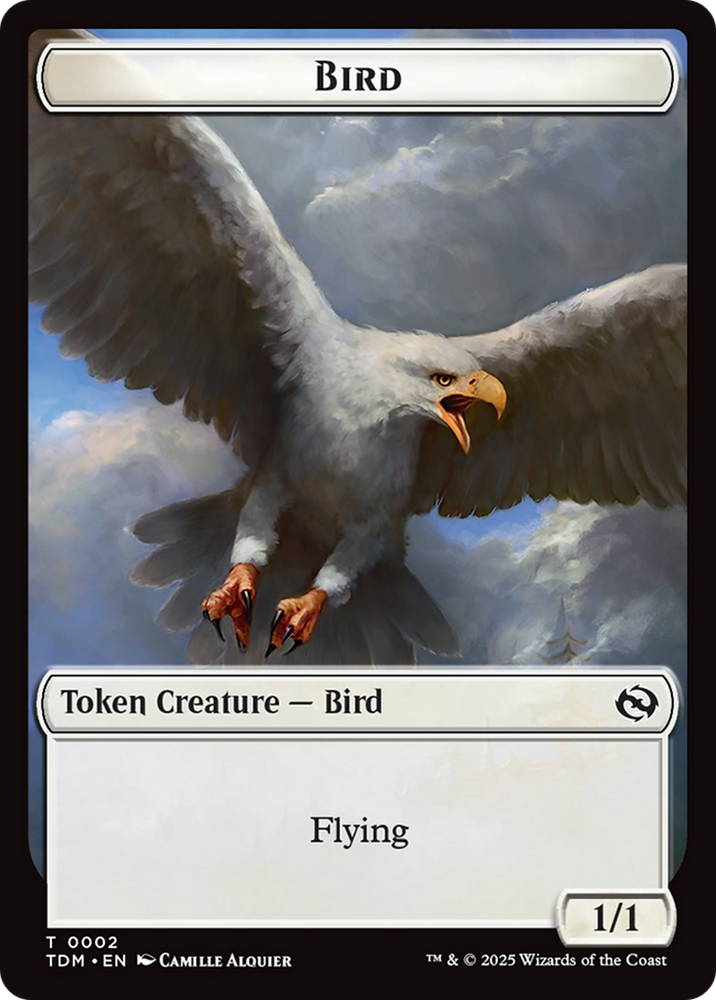 Inkling // Bird Double-Sided Token [Tarkir: Dragonstorm Commander Tokens] Magic: The Gathering
