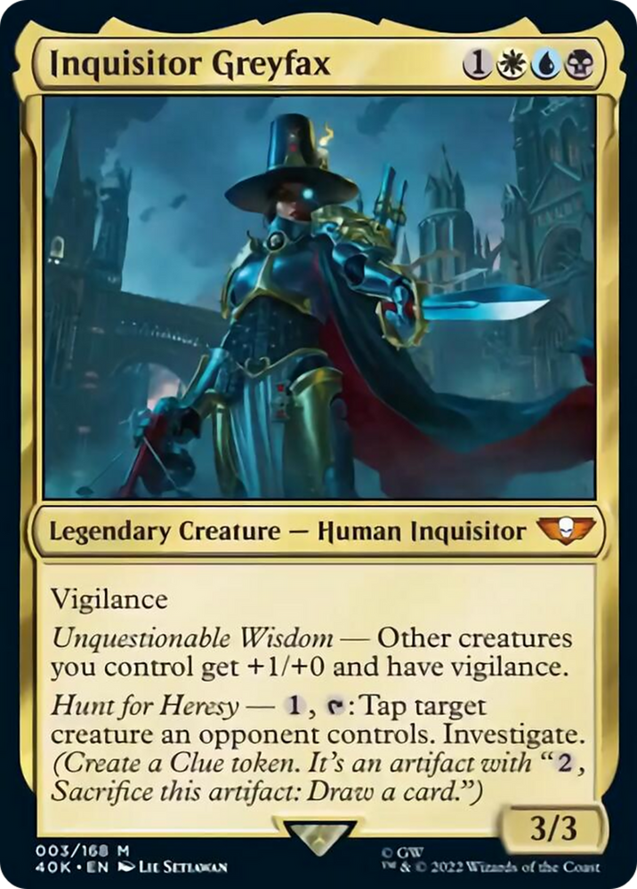 Inquisitor Greyfax (Surge Foil) [Warhammer 40,000] Magic: The Gathering