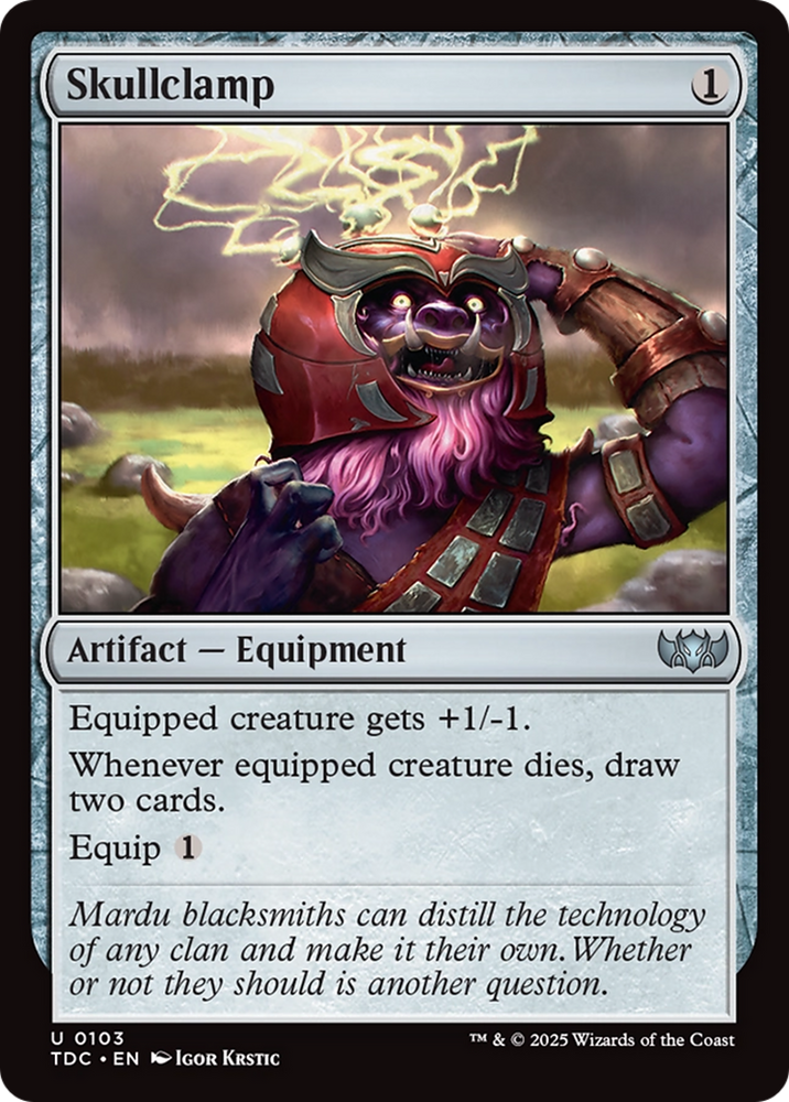 Skullclamp [Tarkir: Dragonstorm Commander] Magic: The Gathering