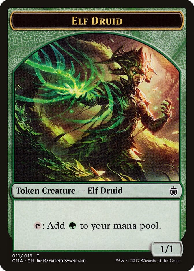 Elf Druid Token [Commander Anthology Tokens] Magic: The Gathering