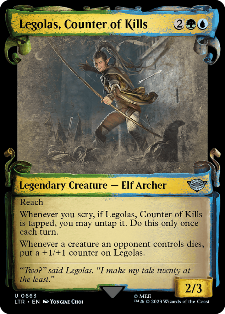 Legolas, Counter of Kills [The Lord of the Rings: Tales of Middle-Earth Showcase Scrolls] Magic: The Gathering