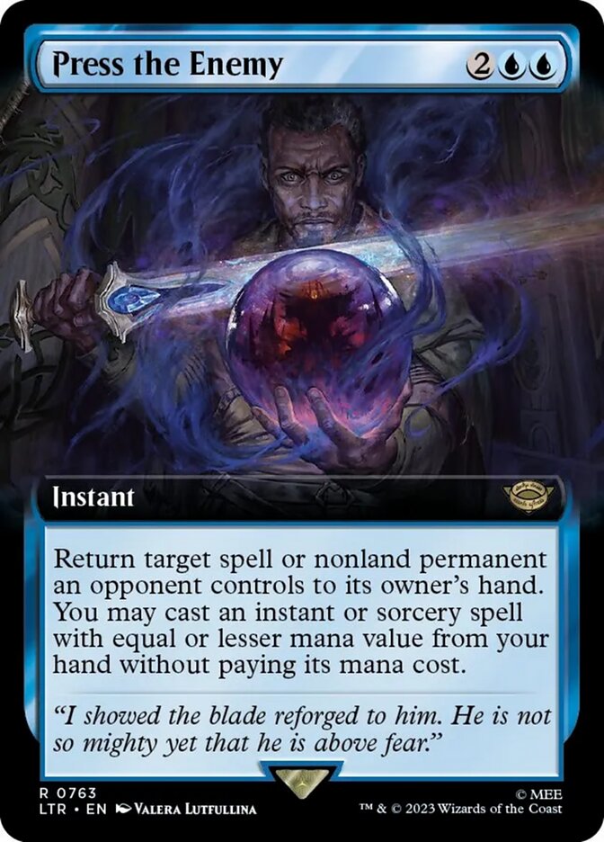 Press the Enemy (Extended Art) (Surge Foil) [The Lord of the Rings: Tales of Middle-Earth] Magic: The Gathering