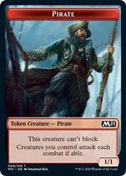 Pirate // Weird Double-Sided Token [Core Set 2021 Tokens] Magic: The Gathering