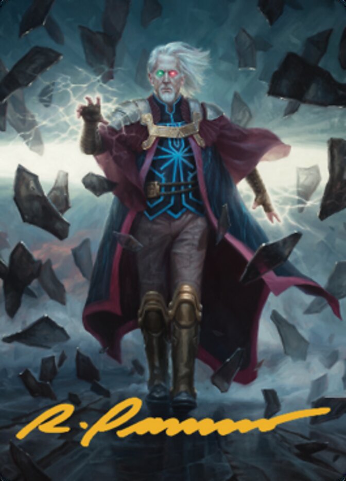 Urza, Planeswalker Art Card (Gold-Stamped Signature) [The Brothers' War Art Series] Magic: The Gathering