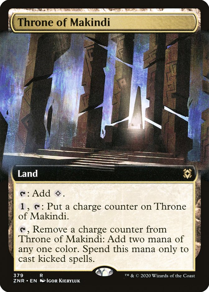 Throne of Makindi (Extended Art) [Zendikar Rising] Magic: The Gathering