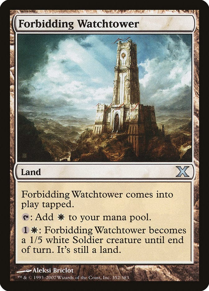 Forbidding Watchtower [Tenth Edition] Magic: The Gathering