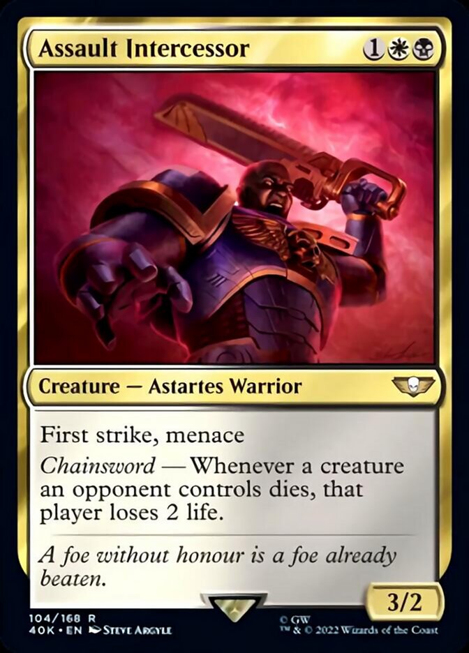 Assault Intercessor (Surge Foil) [Warhammer 40,000] Magic: The Gathering