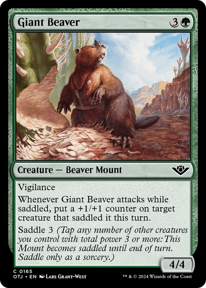 Giant Beaver [Outlaws of Thunder Junction] Magic: The Gathering