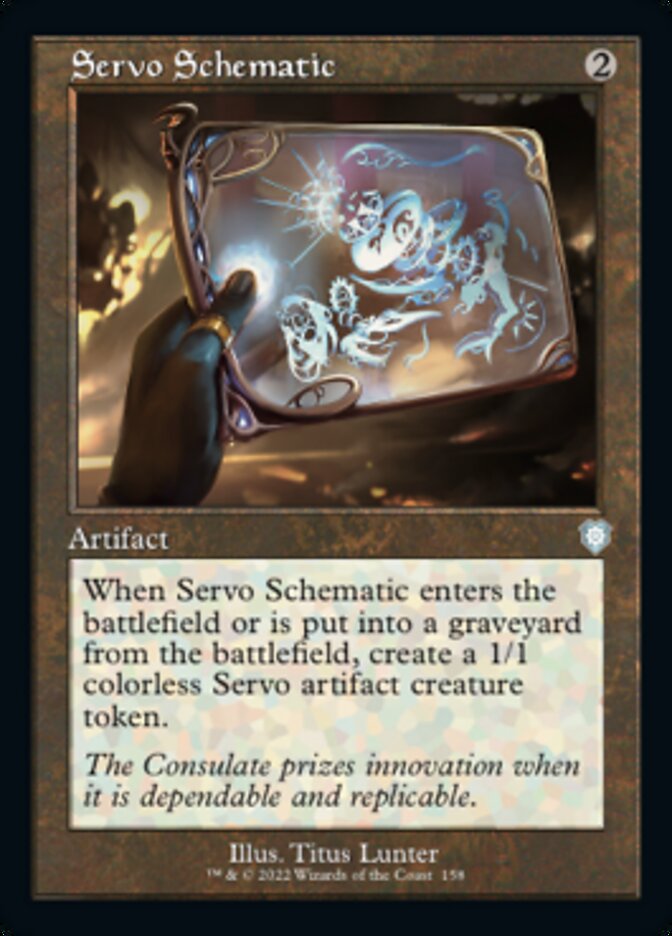 Servo Schematic (Retro) [The Brothers' War Commander] Magic: The Gathering