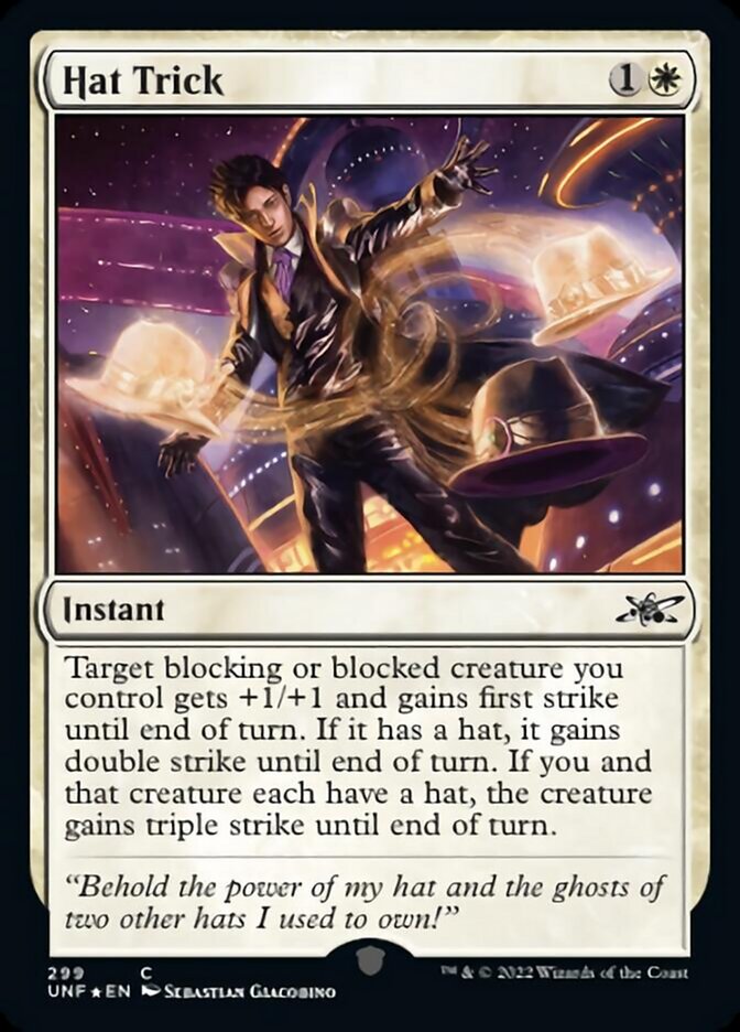 Hat Trick (Galaxy Foil) [Unfinity] Magic: The Gathering