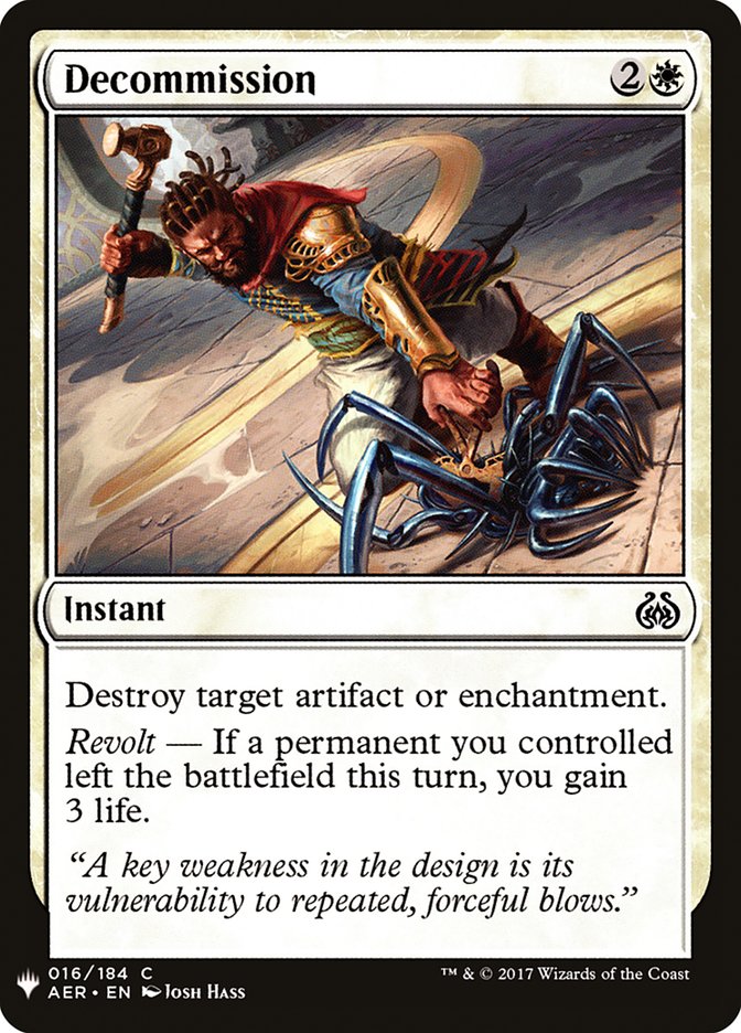 Decommission [Mystery Booster] Magic: The Gathering