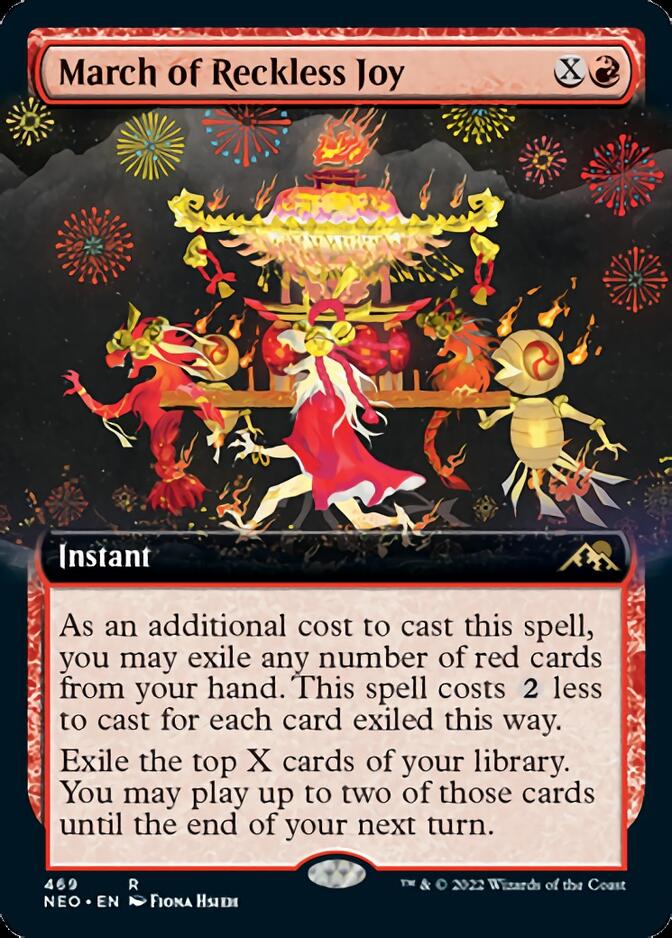 March of Reckless Joy (Extended Art) [Kamigawa: Neon Dynasty] Magic: The Gathering