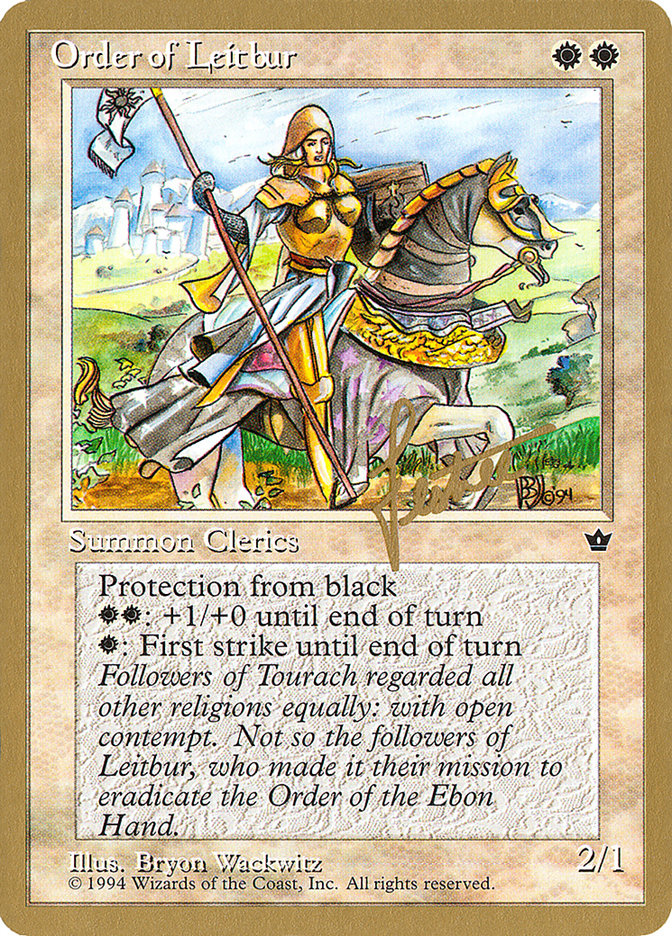 Order of Leitbur (Female) (Bertrand Lestree) [Pro Tour Collector Set] Magic: The Gathering