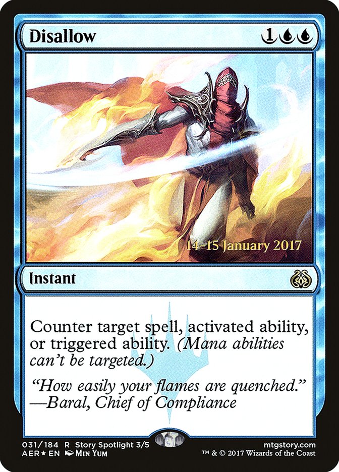 Disallow [Aether Revolt Prerelease Promos] Magic: The Gathering