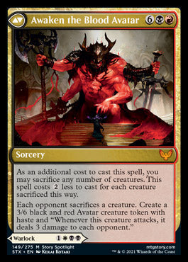 Extus, Oriq Overlord // Awaken the Blood Avatar [Strixhaven: School of Mages] Magic: The Gathering