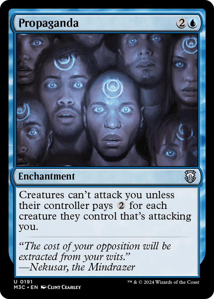 Propaganda (Ripple Foil) [Modern Horizons 3 Commander] Magic: The Gathering