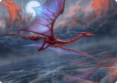 Manaform Hellkite Art Card [Innistrad: Crimson Vow Art Series] Magic: The Gathering