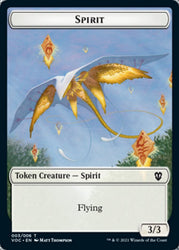 Spirit (003) // Thopter Double-Sided Token [Innistrad: Crimson Vow Commander Tokens] Magic: The Gathering