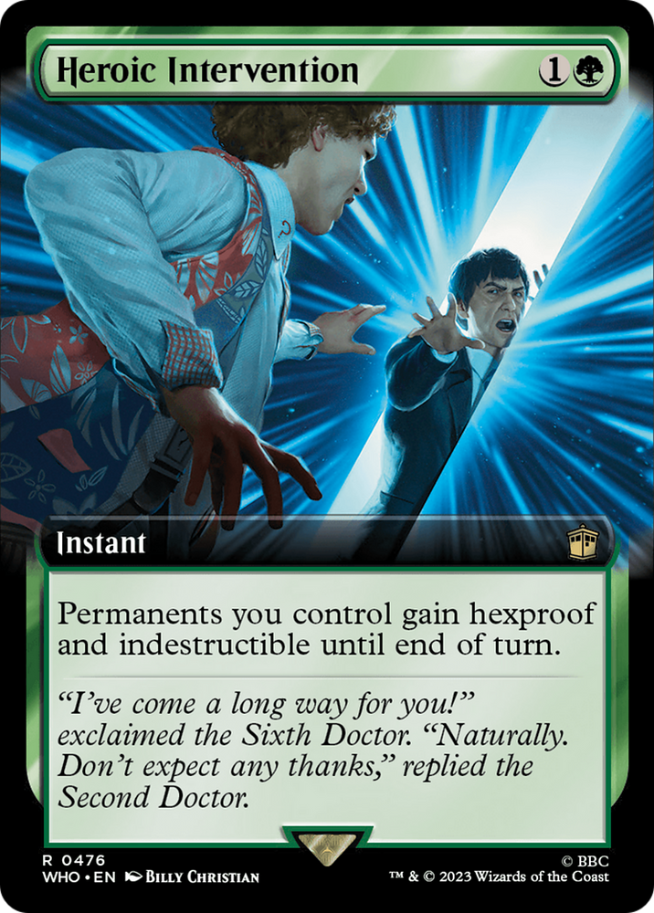 Heroic Intervention (Extended Art) [Doctor Who] Magic: The Gathering