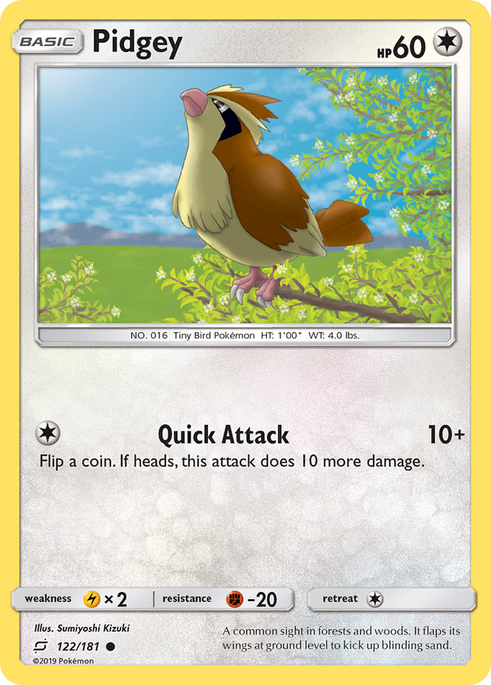 Pidgey (122/181) [Sun & Moon: Team Up] Pokémon