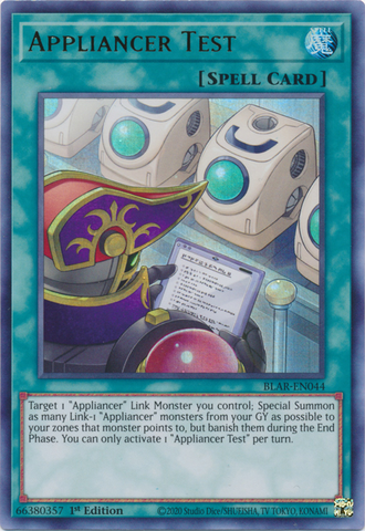 Appliancer Test [BLAR-EN044] Ultra Rare - Yugioh Cards For Your TCG Needs!
