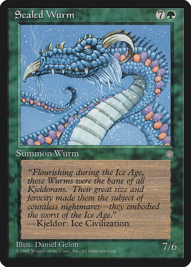 Scaled Wurm [Ice Age] Magic: The Gathering