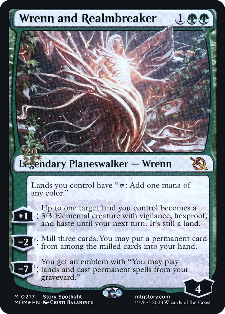 Wrenn and Realmbreaker [March of the Machine Prerelease Promos] Magic: The Gathering
