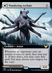 Wandering Archaic // Explore the Vastlands (Extended Art) [Strixhaven: School of Mages] Magic: The Gathering