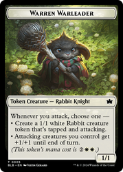 Fish // Warren Warleader Double-Sided Token [Bloomburrow Tokens] Magic: The Gathering