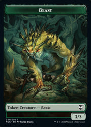 Plant // Beast Double-Sided Token [Streets of New Capenna Commander Tokens] Magic: The Gathering