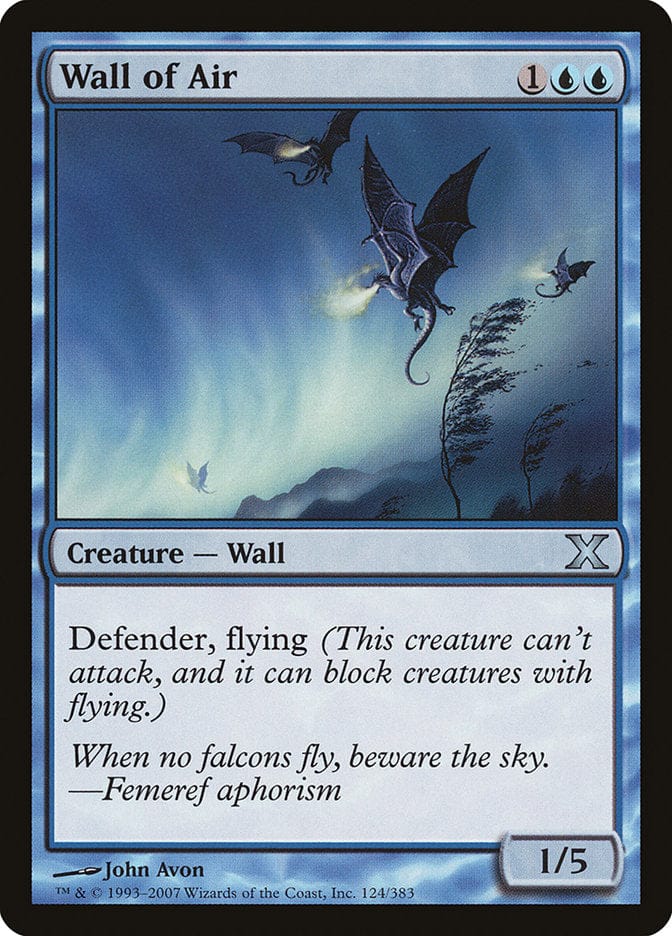 Wall of Air [Tenth Edition] Magic: The Gathering