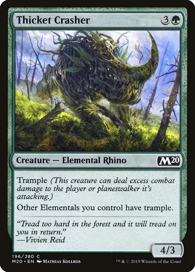 Thicket Crasher [Core Set 2020] Magic: The Gathering