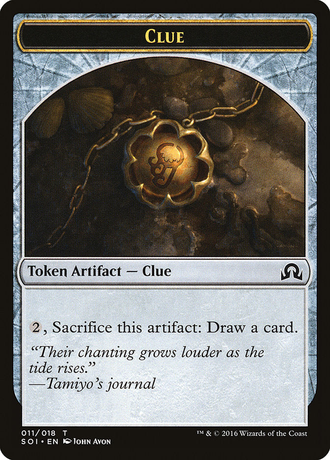 Clue Token (011/018) [Shadows over Innistrad Tokens] Magic: The Gathering