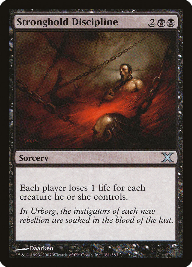 Stronghold Discipline [Tenth Edition] Magic: The Gathering