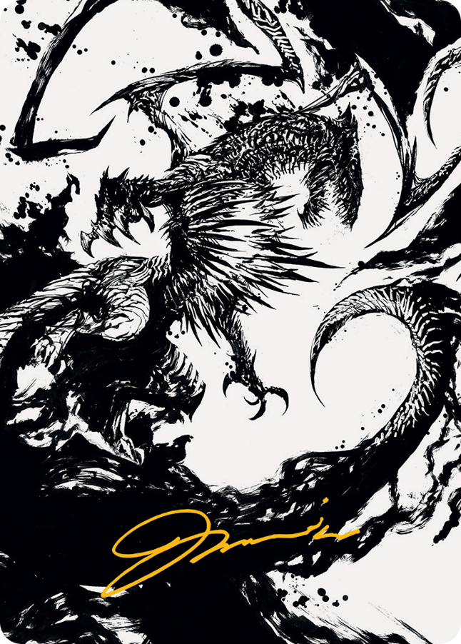 Skithiryx, the Blight Dragon Art Card (Gold-Stamped Signature) [March of the Machine Art Series] Magic: The Gathering